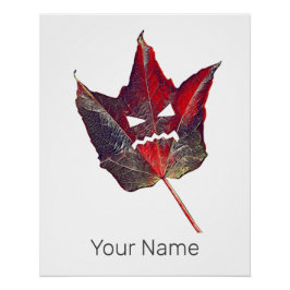 ハロウィーン紅葉リーフ秋感謝祭 ポスター