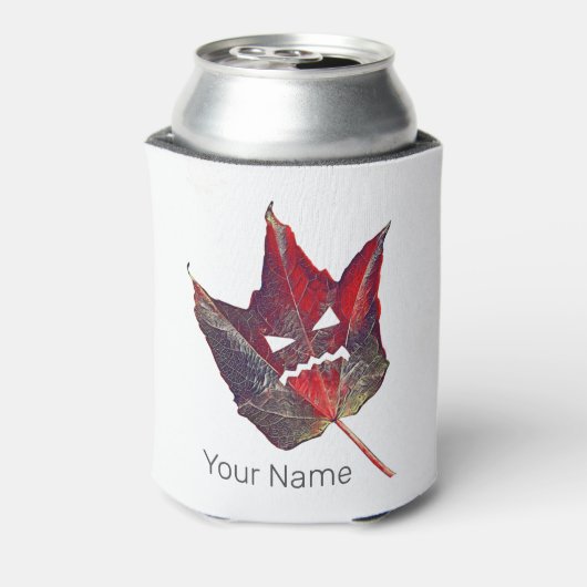 ハロウィーン紅葉リーフ秋感謝祭 缶クーラー (缶裏面)