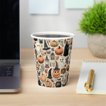 ハロウィーン紙カップ不気味デザイン