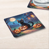 ハロウィーン紙コースター スクエアペーパーコースター (アングル)