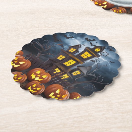 ハロウィーン紙コースター ペーパーコースター (アングル)