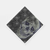 ハロウィーン紙ナプキンス – スカル&くもの巣 スタンダードランチョンナプキン (角)