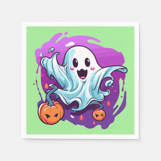 ハロウィーン紙ナプキンス スタンダードカクテルナプキン (正面)