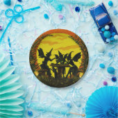 ハロウィーン紙パーティープレート、ウィッチス茶パーティー ペーパープレート (パーティー)