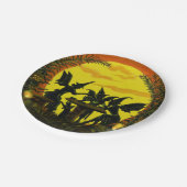 ハロウィーン紙パーティープレート、ウィッチス茶パーティー ペーパープレート (アングル)