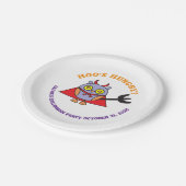 ハロウィーン紙プレートフクロウデビルデザイン ペーパープレート (アングル)