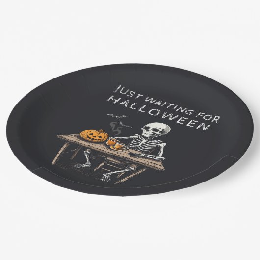 「ハロウィーン紙プレート待ち | おもしろい ペーパープレート (アングル)