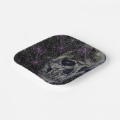 ハロウィーン紙プレート-スカル ペーパープレート (傾斜あり)