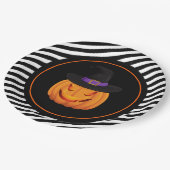 ハロウィーン紙プレート – パンプキンウィッチ ペーパープレート (アングル)