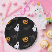 ハロウィーン紙プレート/幽霊、カボチャとこうもり ペーパープレート (パーティー)
