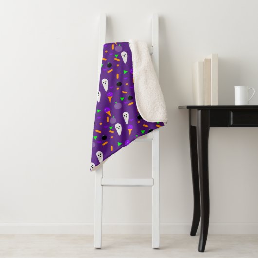 ハロウィーン紙吹雪ふりかける幽霊アイスクリームミックス シェルパブランケット (インサイチュ)