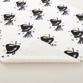 ハロウィーン紙吹雪ウィッチハットと箒 シェルパブランケット (3/4)