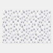 ハロウィーン紙-幽霊とクモの巣 ラッピングペーパーシート (正面2)