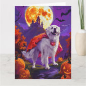 ハロウィーン素晴らしピレネーVampire Pumpkins怖い カード (正面)