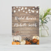 ハロウィーン素朴オレンジバラブライダルシャワー 招待状 (スタンド正面)