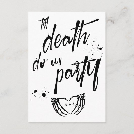 ハロウィーン結婚の夜 エンクロージャーカード (裏面)