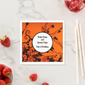 ハロウィーン結婚スケルトンのナプキン スタンダードカクテルナプキン (インサイチュ)