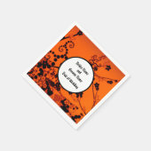 ハロウィーン結婚スケルトンのナプキン スタンダードカクテルナプキン (角)