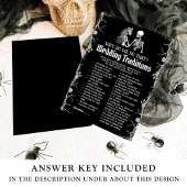 ハロウィーン結婚スケルトンの伝統ブライダルゲーム 招待状