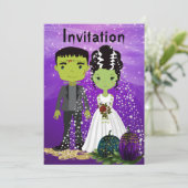 ハロウィーン結婚式招待状と花嫁 招待状 (スタンド正面)