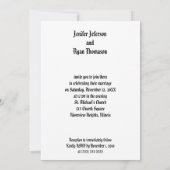 ハロウィーン結婚式招待状 招待状 (裏面)