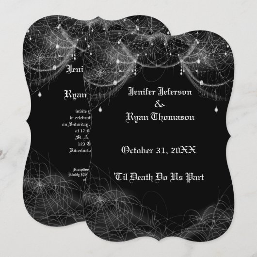 ハロウィーン結婚式招待状 招待状 (正面/裏面)