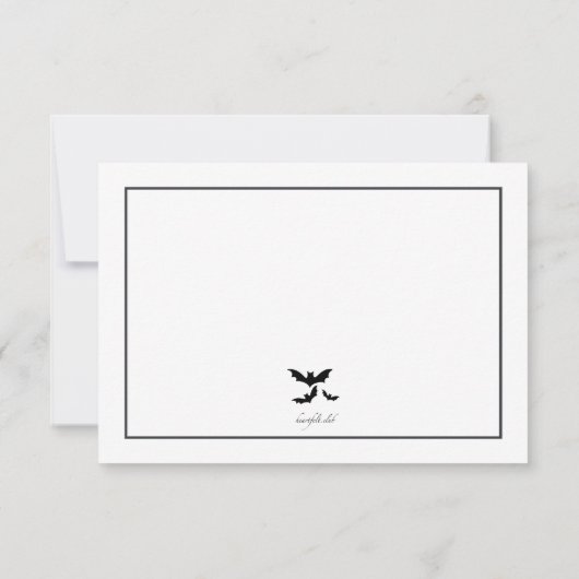 ハロウィーン結婚式RSVPカード 出欠カード (裏面)