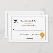 ハロウィーン結婚式RSVPカード 出欠カード (正面/裏面)