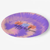 ハロウィーン絞り染めパンプキンハンドドロー ペーパープレート (アングル)