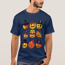 ハロウィーン絵文字コレクション面白いハロウィンシャツ Tシャツ