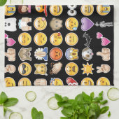 ハロウィーン絵文字 キッチンタオル (折り畳み)