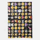 ハロウィーン絵文字 キッチンタオル (縦)