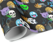 ハロウィーン絵文字 ラッピングペーパー (ロールコーナー)
