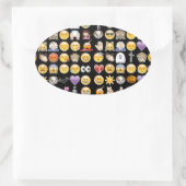 ハロウィーン絵文字 楕円形シール (バッグ)