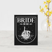 ハロウィーン花嫁またはダイゴシックバチェロレッテM カード (黄色い花)