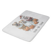 ハロウィーン英語のブルドッグカボチャのトリックまたは治療 バスマット (アングル)