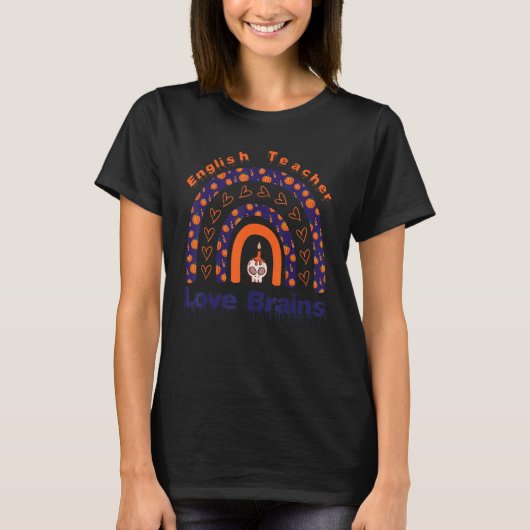 ハロウィーン英語先生ラブブレインボーホール Tシャツ (正面)