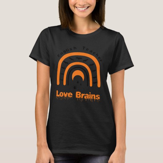ハロウィーン英語先生ラブブレインボーホール Tシャツ (正面)