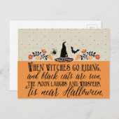 『ハロウィーン葉書の近く ポストカード (正面/裏面)