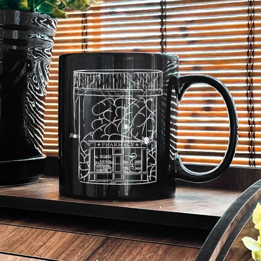 ハロウィーン薬局おもしろい技師 コーヒーマグカップ