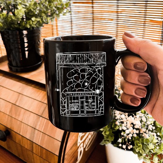ハロウィーン薬局おもしろい技師 コーヒーマグカップ