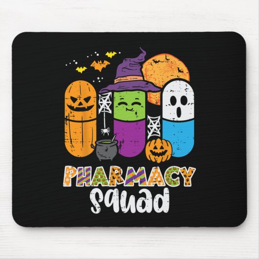 ハロウィーン薬局スクワッドPIlls服装薬剤師 マウスパッド (正面)