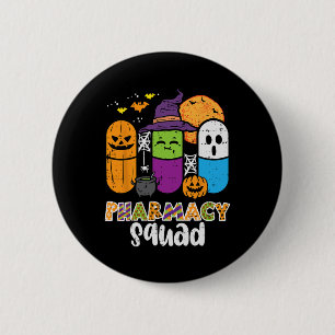 ハロウィーン薬局スクワッドPIlls服装薬剤師 缶バッジ