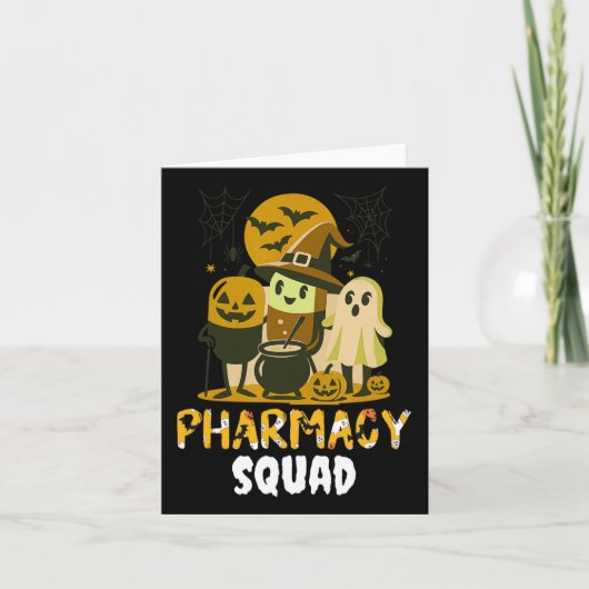 ハロウィーン薬局分隊ピルズ服装薬薬剤師 カード (正面)