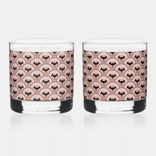 ハロウィーン虹 ウイスキーグラス (正面)