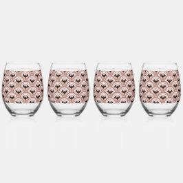 ハロウィーン虹 ステムなしワイングラス