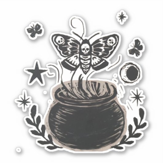 ハロウィーン蝶 シール (正面)