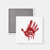 ハロウィーン血ハンドとブーTシャツ – Pumpkin Sh マグネット (正面/裏面)