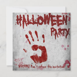 ハロウィーン血ハンドプリント血痕 招待状