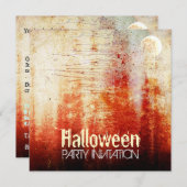ハロウィーン血ムーングランジパーティの招待状 招待状 (正面/裏面)